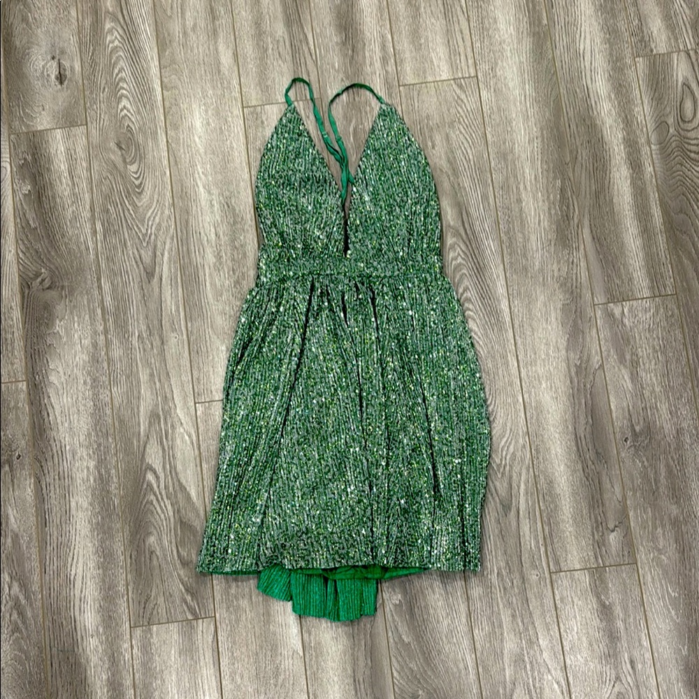 Fashion Nova Green Prom Dress